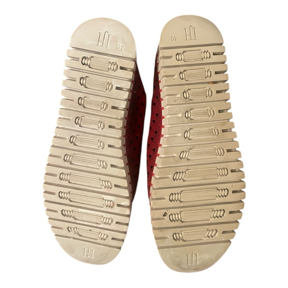 Ilse Jacobsen HORNBAEK Women's Red Tulip Flat Slip-On Low-Top Size 10 - Picture 6 of 6